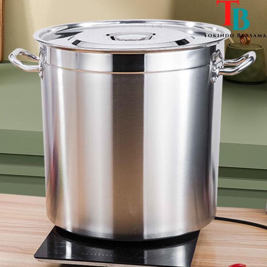 Panci Dandang Stainless Steel Tebal Dandang Bakso Stopot Ukuran Jumbo