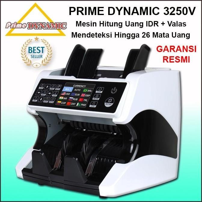 Sale Prime Dynamic 3250V Mesin Hitung Uang Rupiah & Valas, Membaca Nomor Seri Uang
