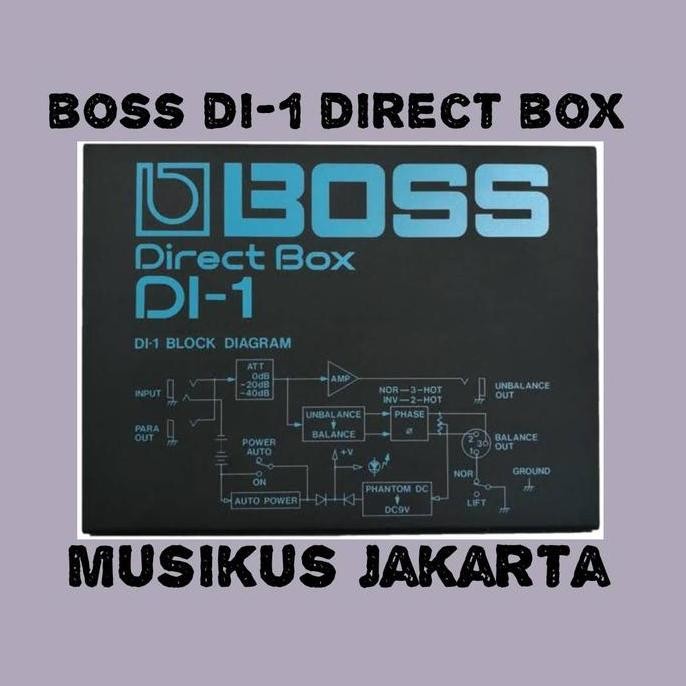 BOSS DI-1 DIRECT BOX / BOSS DI 1 DIRECT BOX ORIGINAL DAN TERPERCAYA