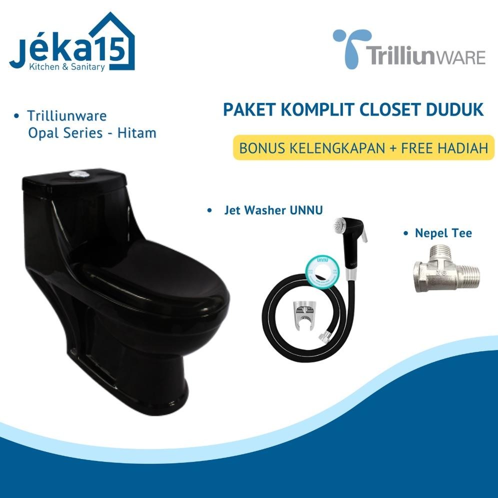 CLOSET DUDUK ONE PIECE | MONOBLOK | CLOSET DUDUK TRILLIUNWARE OPAL HITAM Nugi