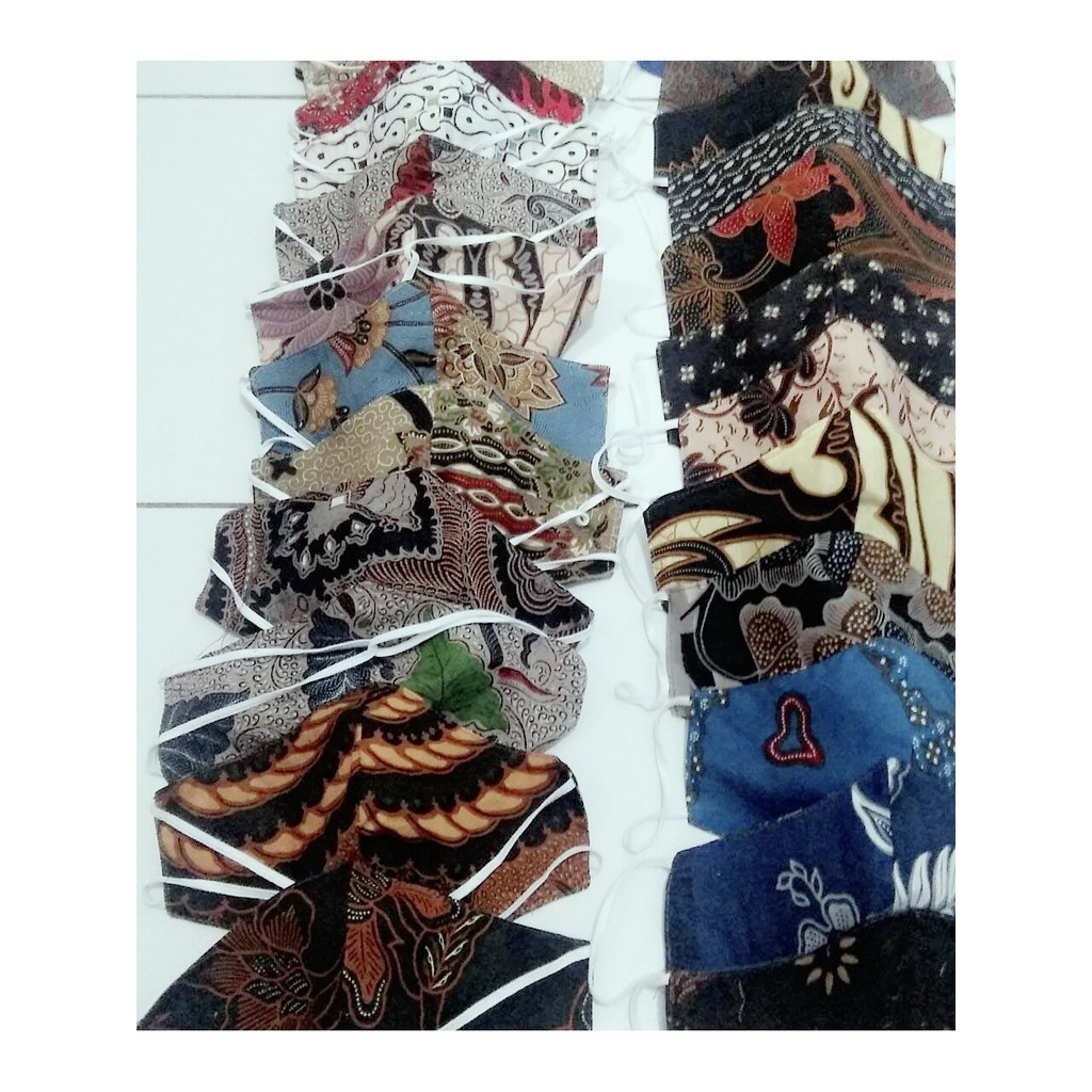 Masker Kain Batik NAKULA Bolak Balik PEKALONGAN model korea bisa untuk Souvenir non medis