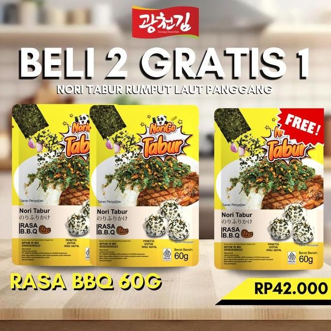 

JB (PROMO BUNDLING 2 FREE 1) Nori Tabur Rumput Laut Panggang-Rasa BBQ None