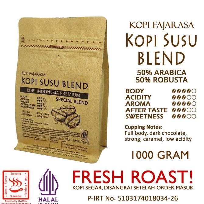 

Kopi Fajarasa Kopi Susu Blend Biji Kopi Espresso Blend 1000 Gram Kualitas Terbaik Harga Termurah