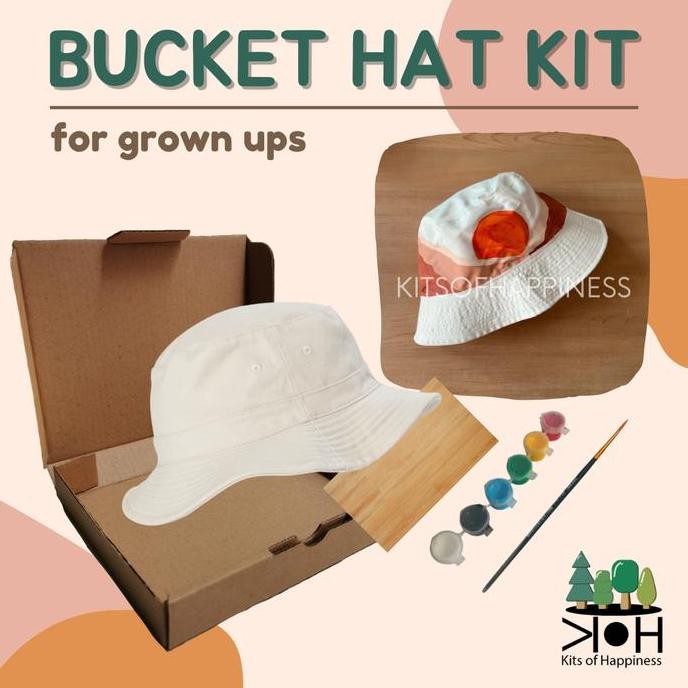 

Bucket Hat Grown Ups Melukis Topi Dewasa Painting Kit Activity Montessori