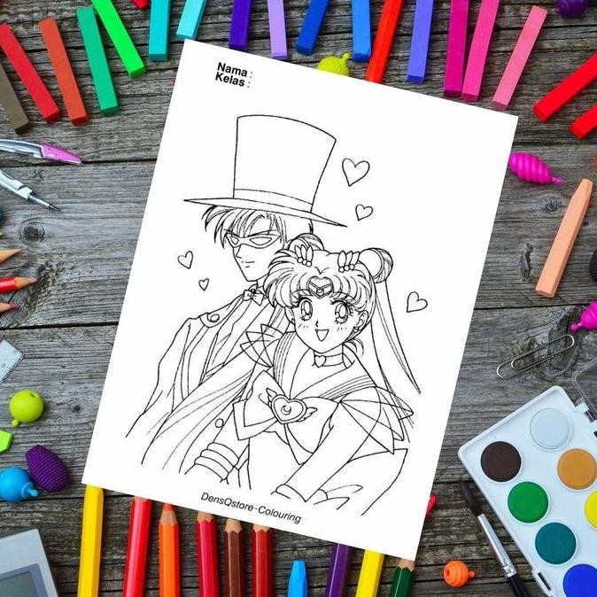 

Kertas Gambar Mewarnai/Colouring Anak Tema Sailormoon - Kertas Bc