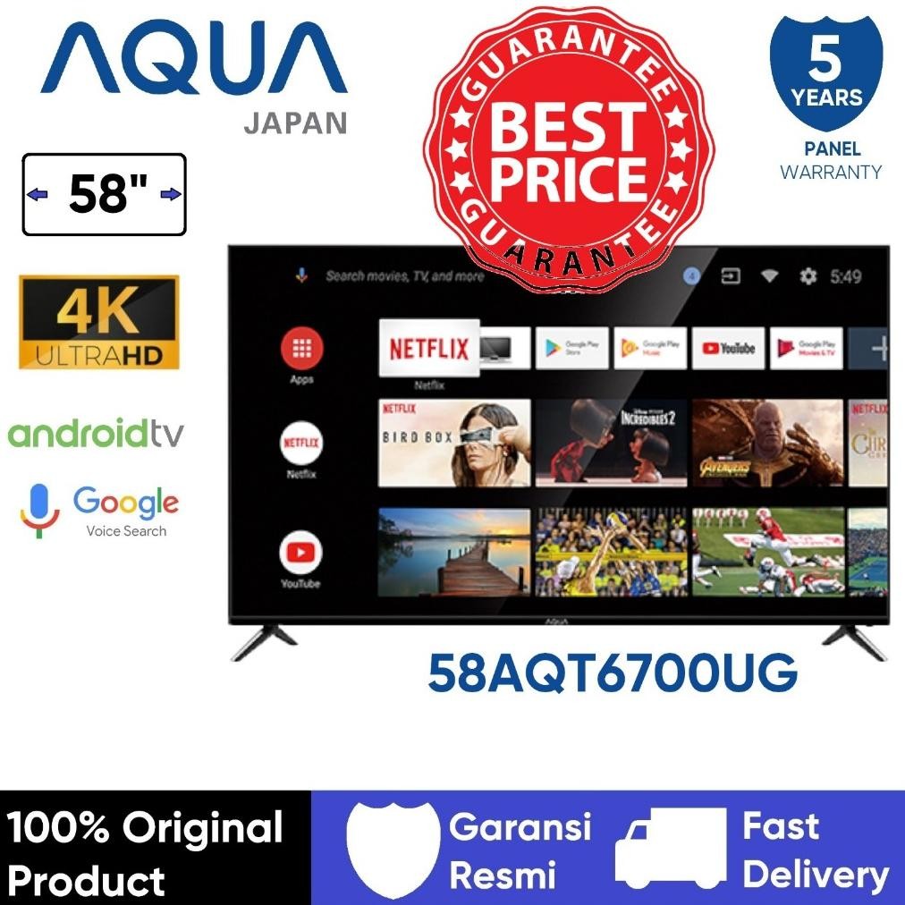 LED TV AQUA  Android Smart TV LE58AQT6700UG  58 inch