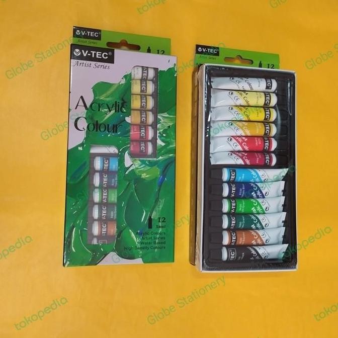 

Cat Acrylic Warna V - Tec Idi 12 Warna X 6 Ml