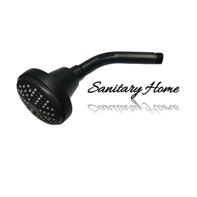 Head Wall Shower Black Plastik Murah/Kepala Shower Tembok Dinding