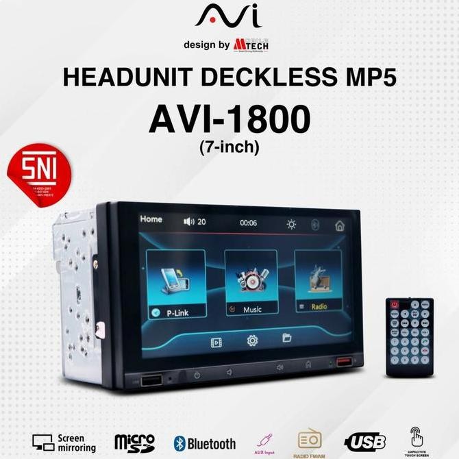 Double din avi 1800 - head unit avi - tape mobil - tv mobil by mtech