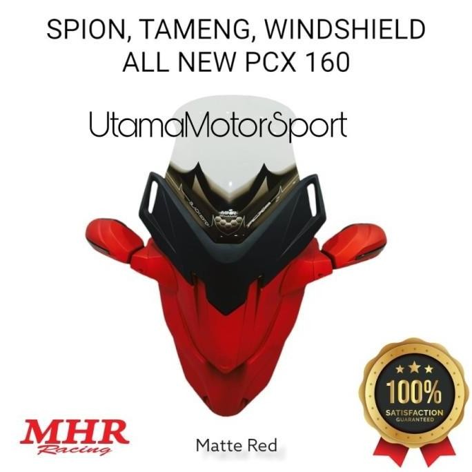 Tameng Windshield pcx-160 new Model FORZA Spion Windshield MHR RACING