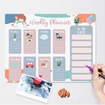 

Tersedia White Board Magnet Kulkas Meal Planner Magnetic Memo Notes Tulis Hapus