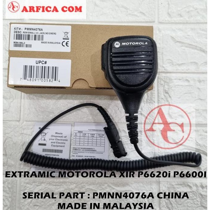 Extramic Ht Motorola Xir P6620I P6600I Extra Mic Ht Motorola Xir P6620