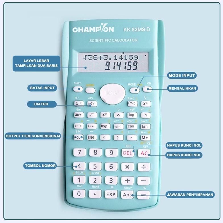 

Kalkulator Scientific Ilmiah 240 5 Warna Calculator Ujian Sin Cos Tan Function 240 - Qiqi Treasure Nugi