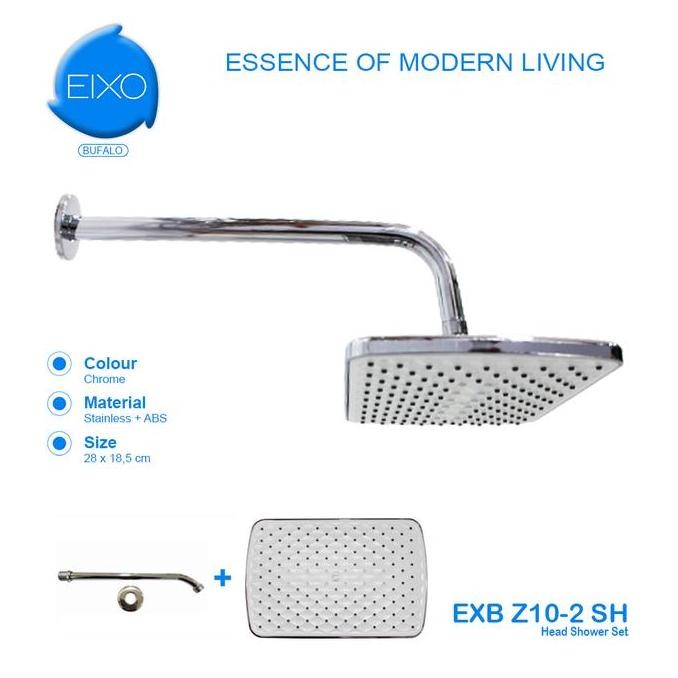 Eixo Bufalo Head Wall Shower Set Kepala Shower Mandi Kotak Chrome