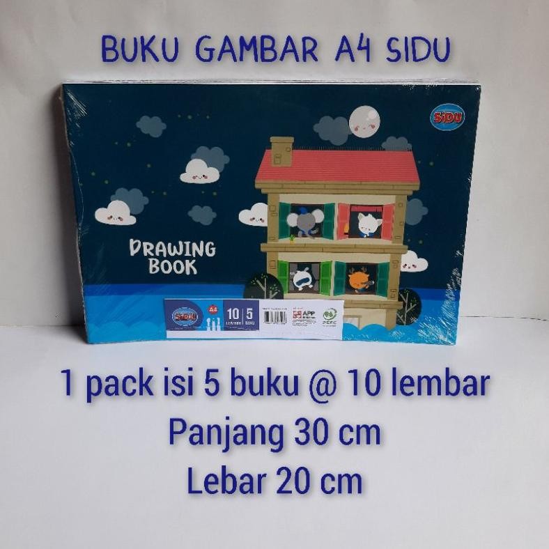 

Buku Gambar Sidu a4 1 Pack isi 5 Buku Kertas Putih Tebal Nugi