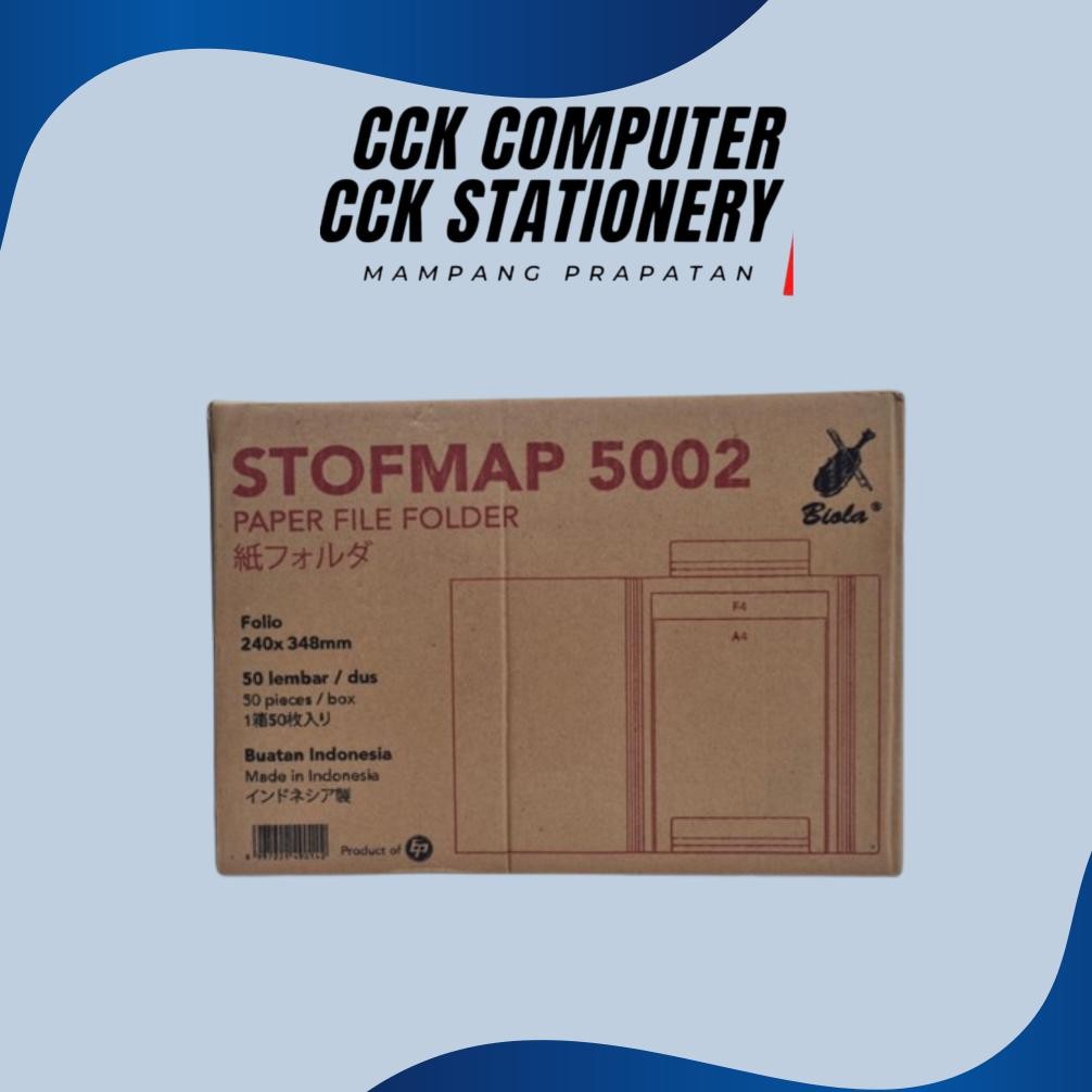 

Stop map / stopmap biola 5002 folio / F4 kertas 10 lembar Nugi