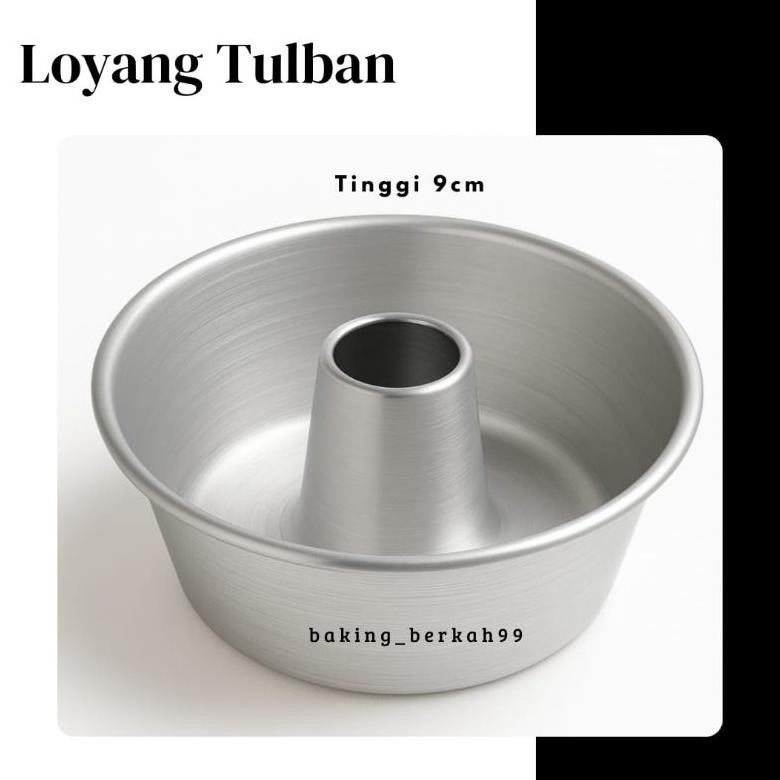 Loyang Tulban ukuran 16 18 20 22 24 cm Tebal anti lengket/Loyang Bolu - 24cm Nugi