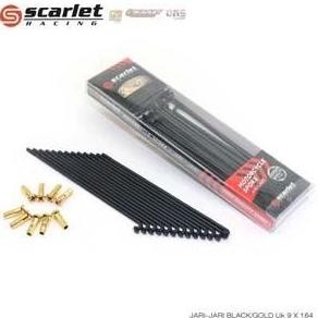 Baru Scarlet Racing Jari-Jari Roda Sepeda Motor Spoke Ruji Black Gold Beragam Ukuran