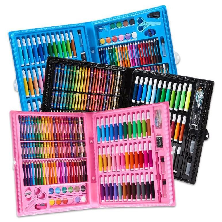 

150PC KRAYON SET / CRAYON SET ISI 150 PCS PENSIL WARNA ALAT LUKIS ART / / Alat Menggambar Mewarnai Dan Melukis Isi 150 pcs Untuk Anak-Anak / Kit Art Supplies Painting Set For Children Nugi