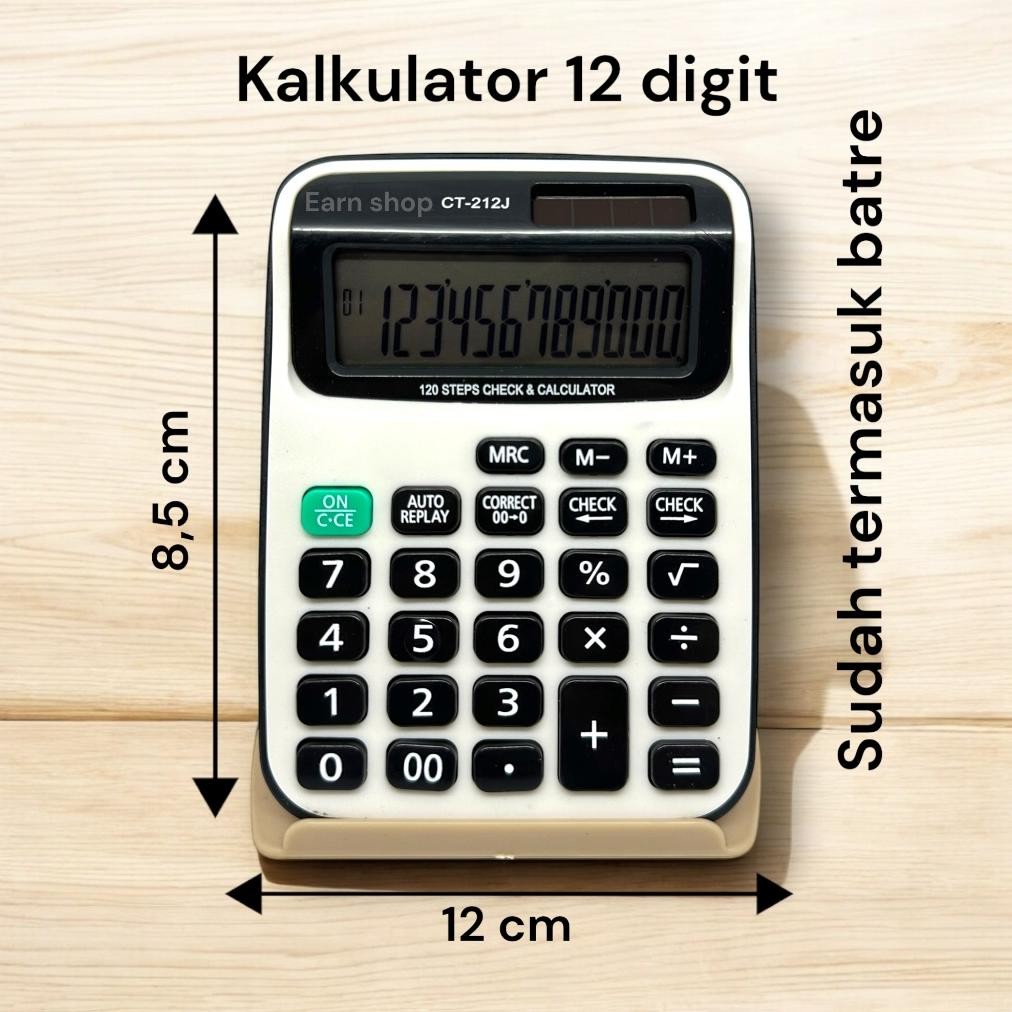 

Citizen Kalkulator Mini 12 digit CT-212J / CT 212 J 12 Digit Check & Correct Nugi