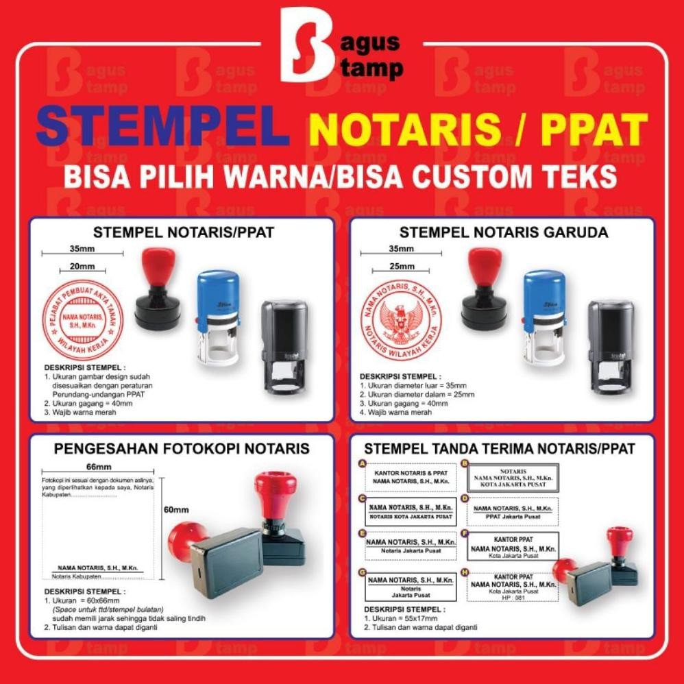 

Stempel Notaris / PPAT / Pengesahan Fotocopy Nugi