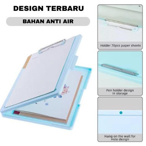 

BOS Clipboard Arsip Dokumen 2 in 1/Papan Jalan/Document Keeper/Map Dokumen Nugi