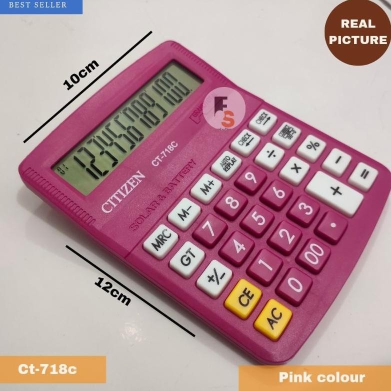 

Kalkulator Calculator Dekstop Meja 12 Digit Chek Ulang Warna Pink Ct 718c Nugi