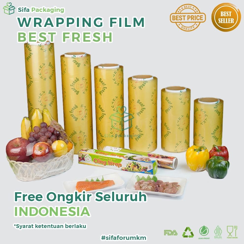Wrapping FIlm Cheffy Bestfresh Plastik pembungkus makanan Plastik wrapping roll makanan Food wrappin