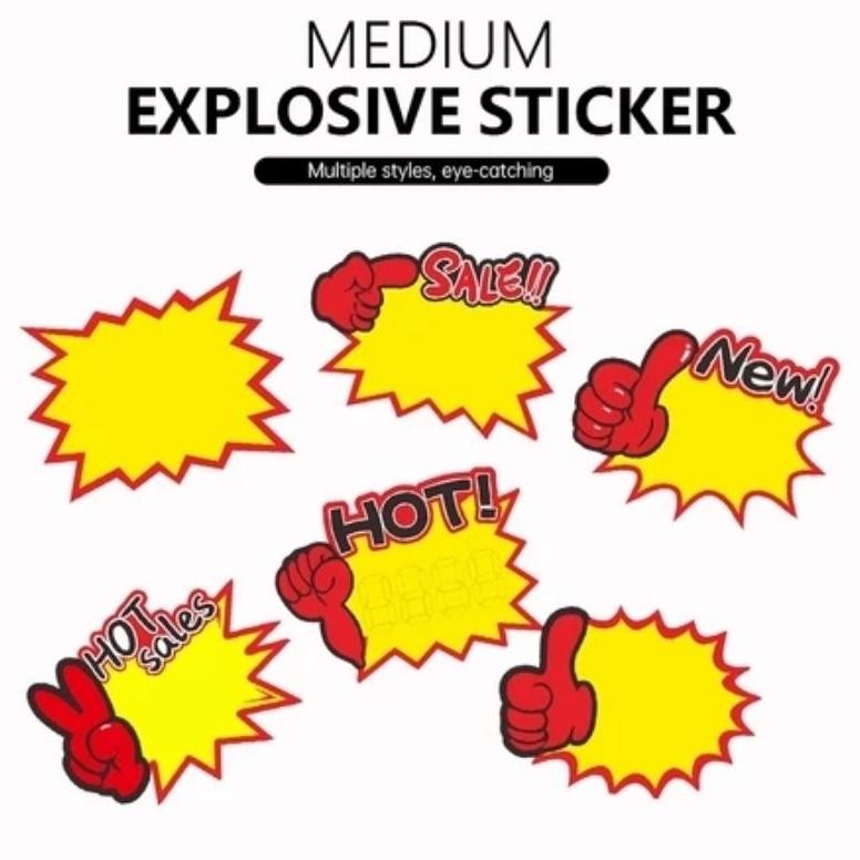 

30pcs Label Promo Sale Price Tag Label Harga Pop Card Penjepit Harga Tulisan Promo Sale New Tag Kartu Diskon Promosi Barang Nugi