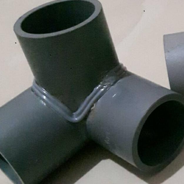tee 3 way uk.2" tee 3 arah sambungan pipa 3 arah elbow 3 way 2 inchi fitting pvc konektor pipa 2 inc