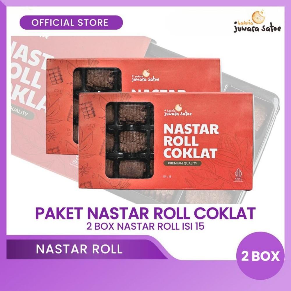 

NO_MORE BAKPIA JUWARA SATOE [ 2 Box ] Paket Nastar Roll Coklat Isi 15 - Oleh Oleh Khas Jogja