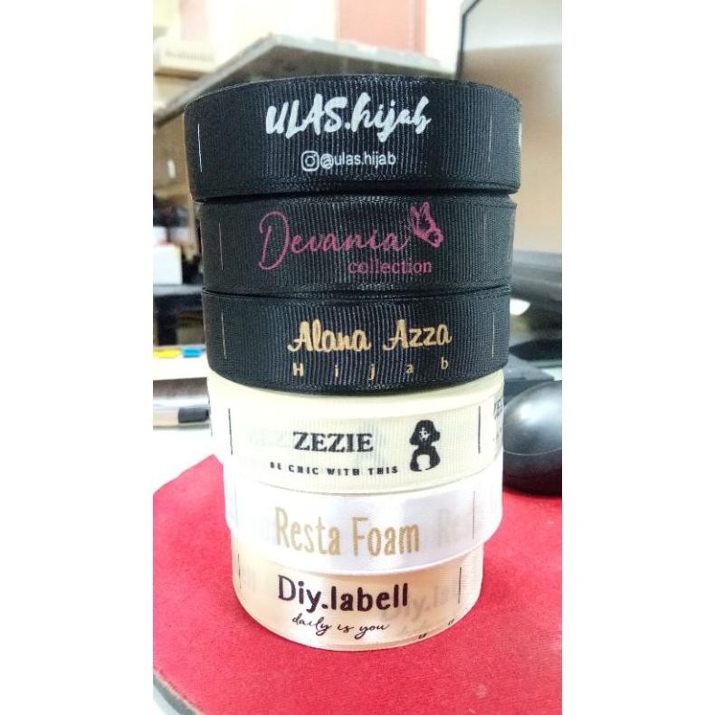 

Label Baju Dan Hijab Free Design/ Pita Sablon Free Desain 2-4HARI JADI Nugi