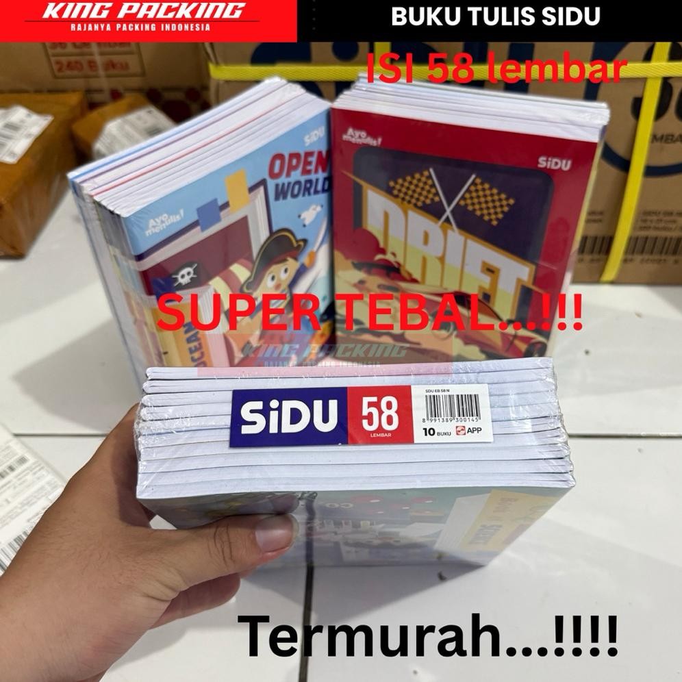 

Buku Tulis SIDU 58 LEMBAR (10 PCS) CODD!!! Nugi