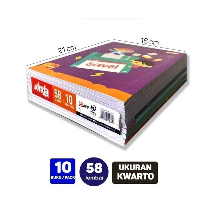 

HARGA PROMO"" BUKU TULIS 58 LEMBAR GARIS SKOLA BY SIDU NOTEBOOK SINAR DUNIA [10PCS] Nugi