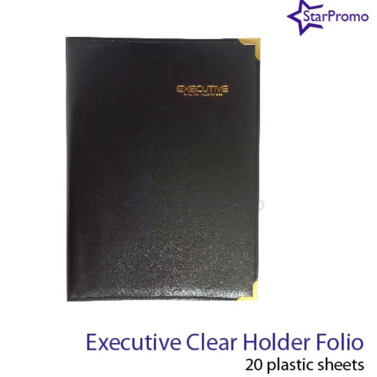 

Map Kulit Clear Holder Folio 20 lembar Raport Menu Sertifikat Document Keeper Nugi