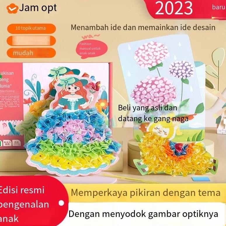

Gaun Princess Baru Lukisan Perangko Tiga Dimensi/Lukisan Buatan Tangan Kecil Menyenangkan Anak-anakStikerGaun Princess Baru Lukisan Perangko Tiga Dimensi/Lukisan Mimpi Dilukis Tangan Poke Lukisan Anak Diy Buatan Tangan Putri Dress-Up Stiker Buku Mainan An