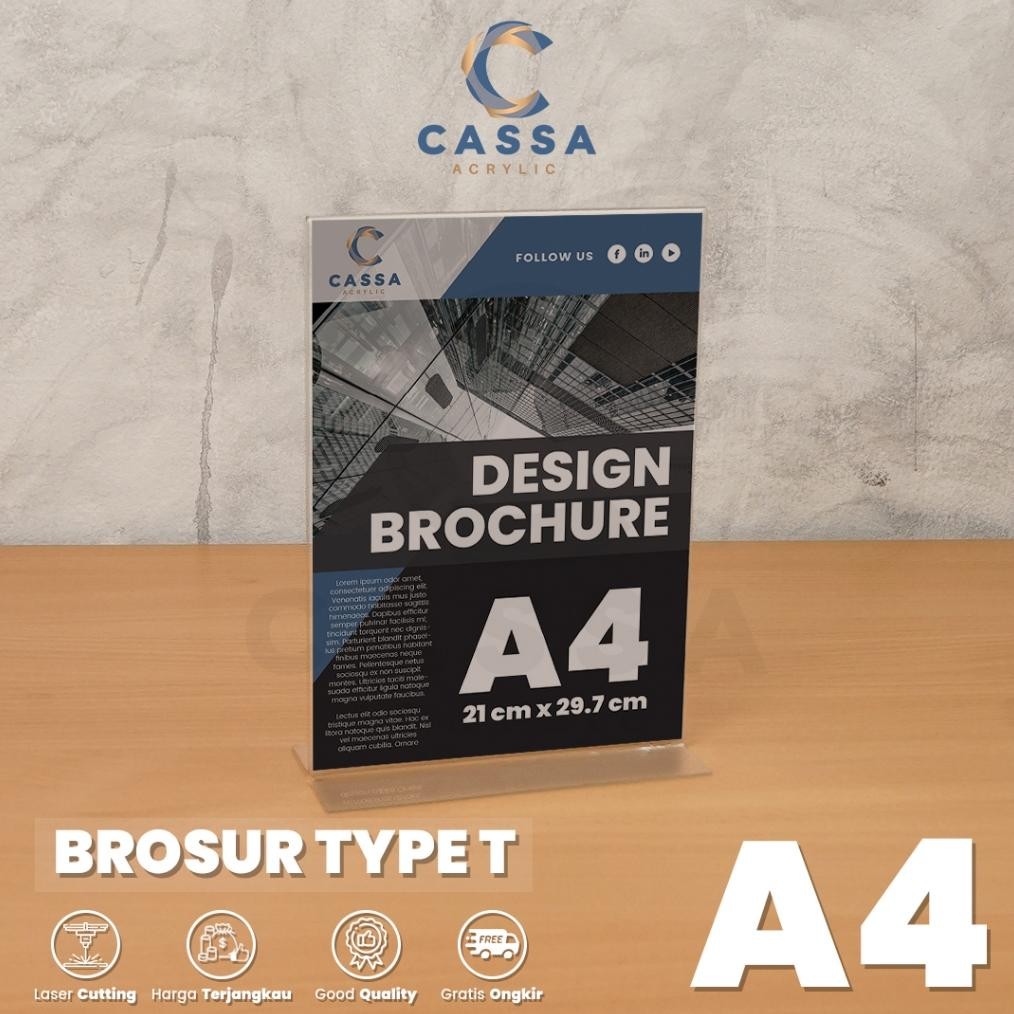 

Tempat Brosur A4 Potrait 1.5mm 2 Sisi / Tent Holder / Akrilik Display / Tent Card Nugi