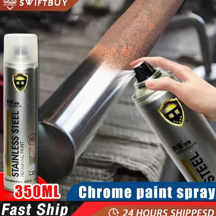 

Cat Anti karat Cat Semprot Chrome Sapporo Chrome Spray Paint Anti Karat Warna Stainless Chrome Spray Pain Warna Chrome Krum Stainless Automotive Metallic Paint Chrome No Rust Chrome paint spray Cartridges With Chrome Plated Steel Wheel Spray Nugi