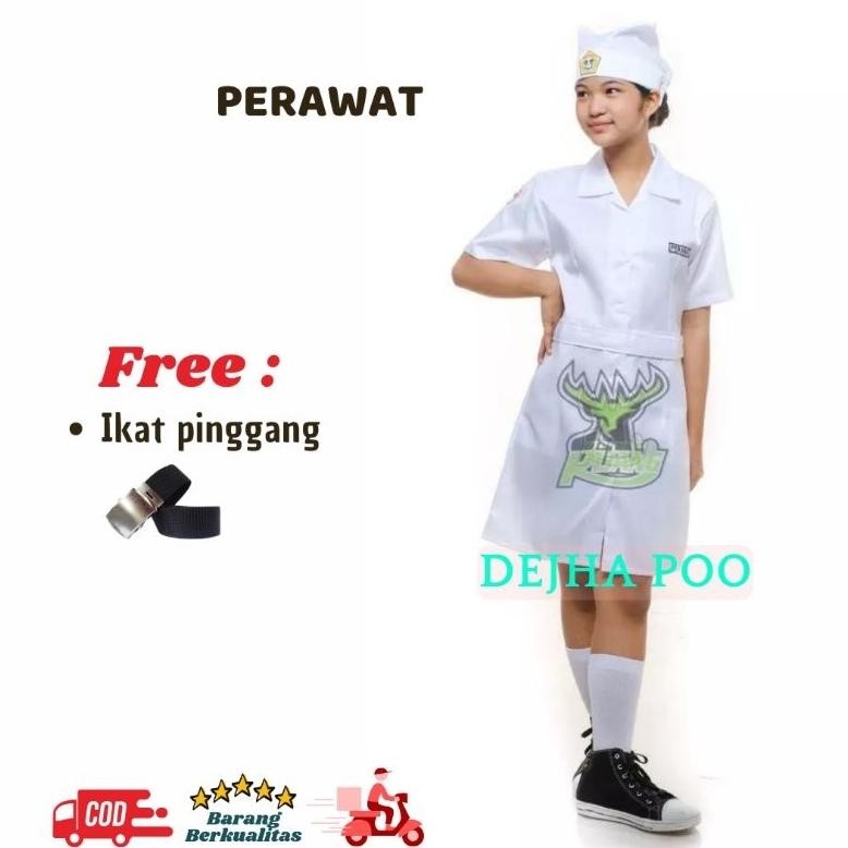 Baju Seragam Perawat Baju Profesi Anak Perempuan Stelan Perawat Anak Pakaian Karnaval Seragam Profes