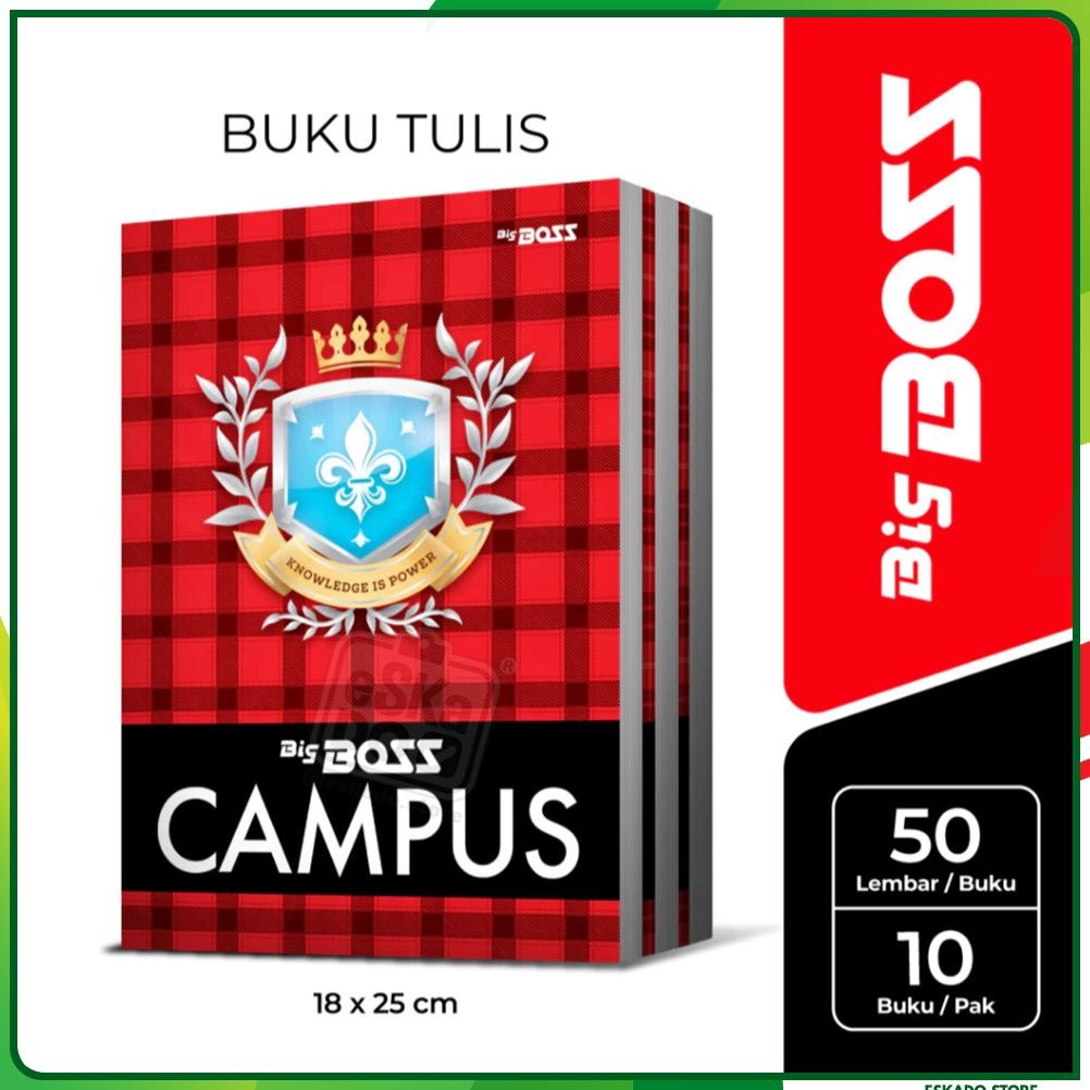 

Buku Tulis Big Boss / Bigboss Campus 50 lembar / Buku Tulis Boxy Nugi