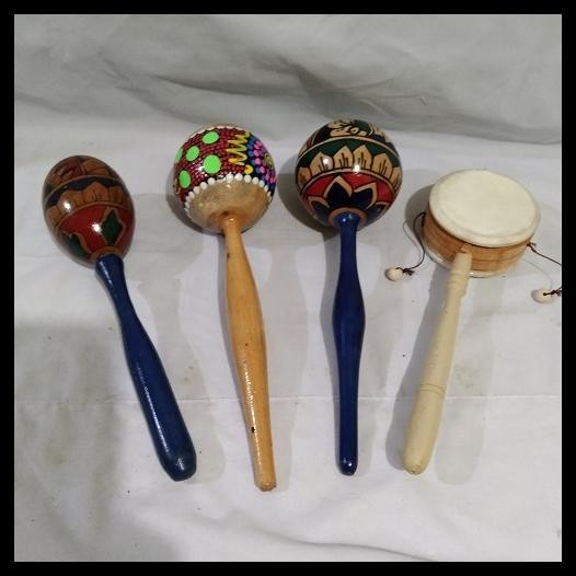 MAINAN ALAT MUSIK KAYU MARAKAS ALAT MUSIK MAINAN BALITA DIJUAL SATUAN