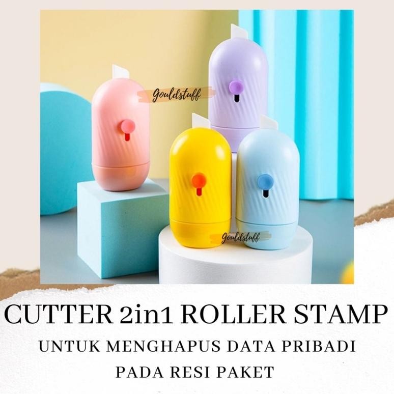 

STAMP ROLLER / STEMPEL PENGHAPUS RESI / ALAT PELINDUNG DATA PRIBADI / CUTTER 2 in 1 ROLLER STAMP / STEMPEL RESI / THERMAL PAPER CORRECTION / STAMP PRIVASI COVER / PENUTUP INDENTITAS Nugi