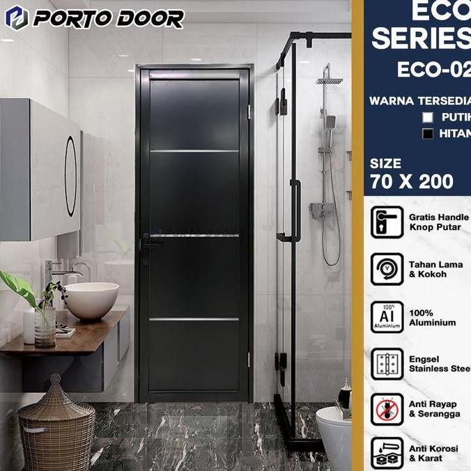 Porto Dooreco 02 Pintu Kamar Mandi / Kamar Tidur / Ruangan / Pintu Alumunium 70X200Cm