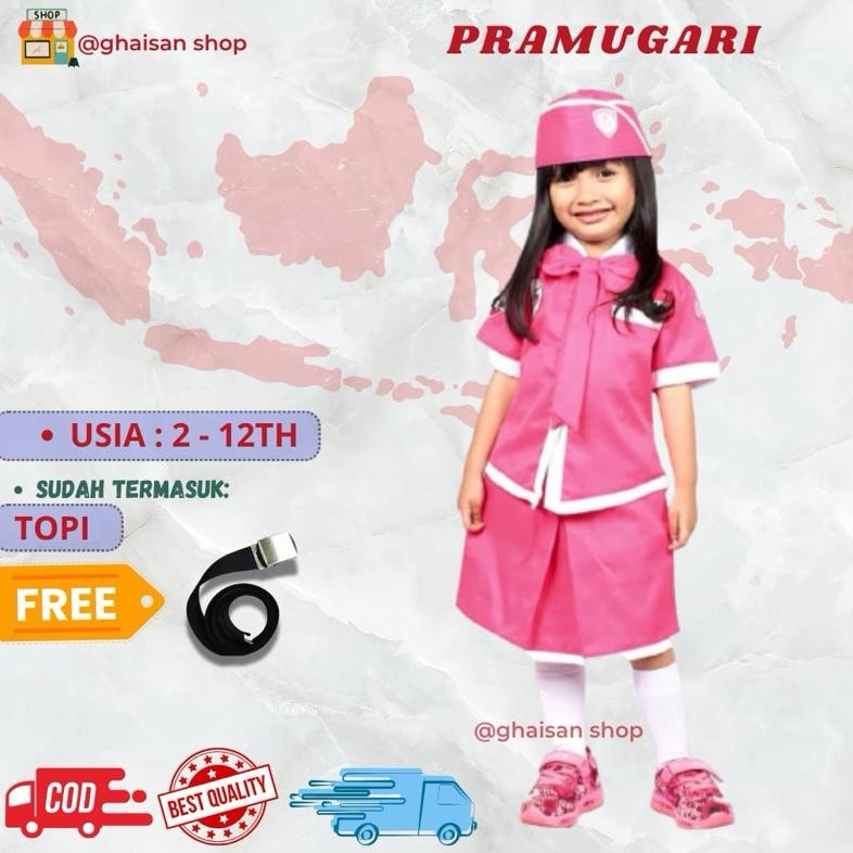 baju anak perempuan seragam pramugari anak kostum profesi anak pakaian pramugari