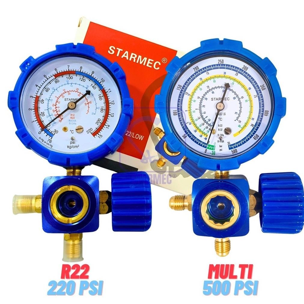 

Manifold AC Single R32 R410a R22 Sightglass (Knob Plastik) Low Nugi