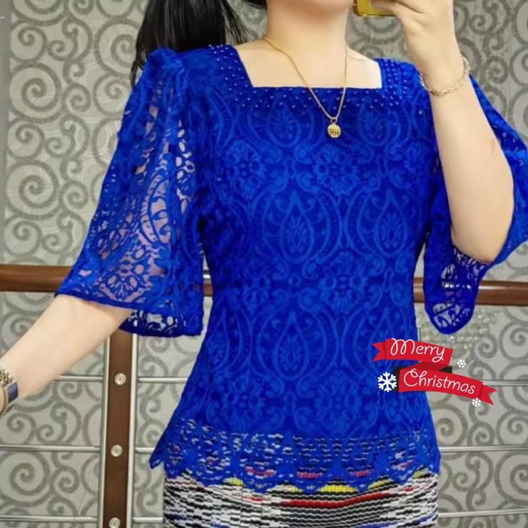 Baju Blouse Brokat Natalan Baju Wanita Baju Atasan Maira Baju Kondangan