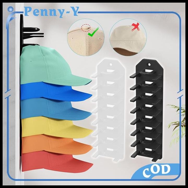 Gantungan Topi Dinding Self Adhesive Tempat Topi Dinding Display Topi Rak Gantung Topi