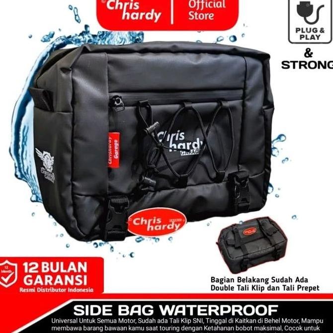 (ORI) SIDE BAG TOURING WATEROOF TAS MOTOR SAMPING BELAKANG DEPAN BOX HONDA WIN FIZR RX KING CHOPPER 