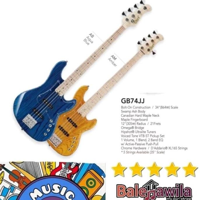 Gitar Bass Elektrik Cort Gb74Jj Gb 74 Jj Original