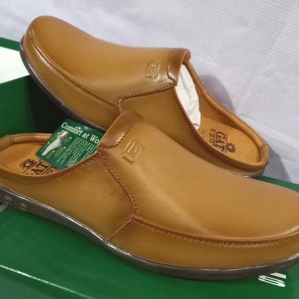Sepatu Sandal Slop Pria Kulit Gats Nb 2 Camel